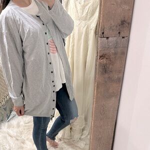 Gray Button-Up knit Cardigan size 3X